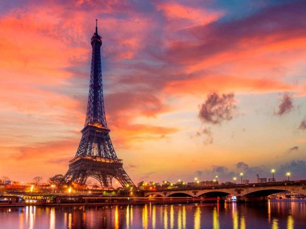 Cuadro Dibond Paisaje Torre Eiffel Atardecer | Carteles XXL - Impresión carteleria publicitaria