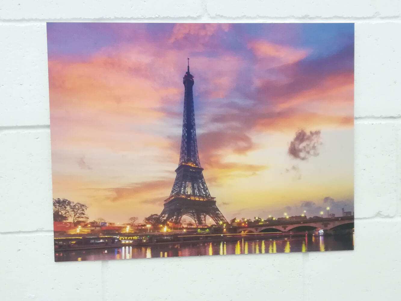 Cuadro Dibond Paisaje Torre Eiffel Atardecer | Carteles XXL - Impresión carteleria publicitaria
