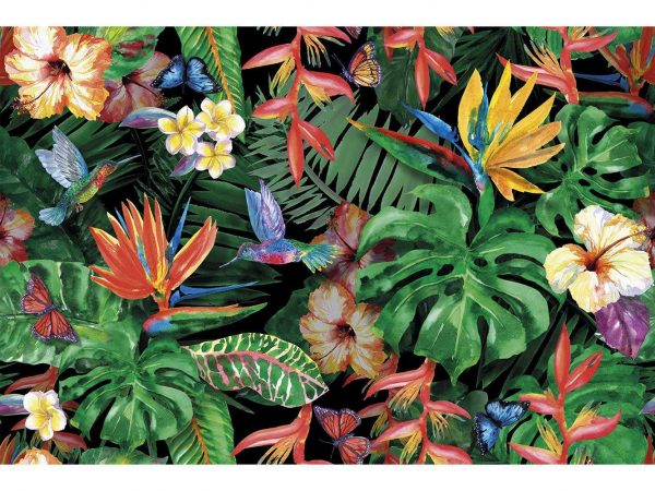 Fotomural Vinilo Plantas Exoticas Mariposa Colibri | Carteles XXL - Impresión carteleria publicitaria