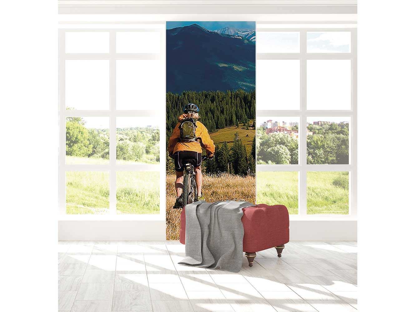 Cenefa Vertical Ciclista de Montaña | Carteles XXL - Impresión carteleria publicitaria