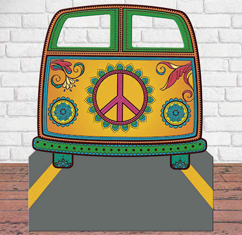 Photocall Furgo Hippie Mandala | Carteles XXL - Impresión carteleria publicitaria