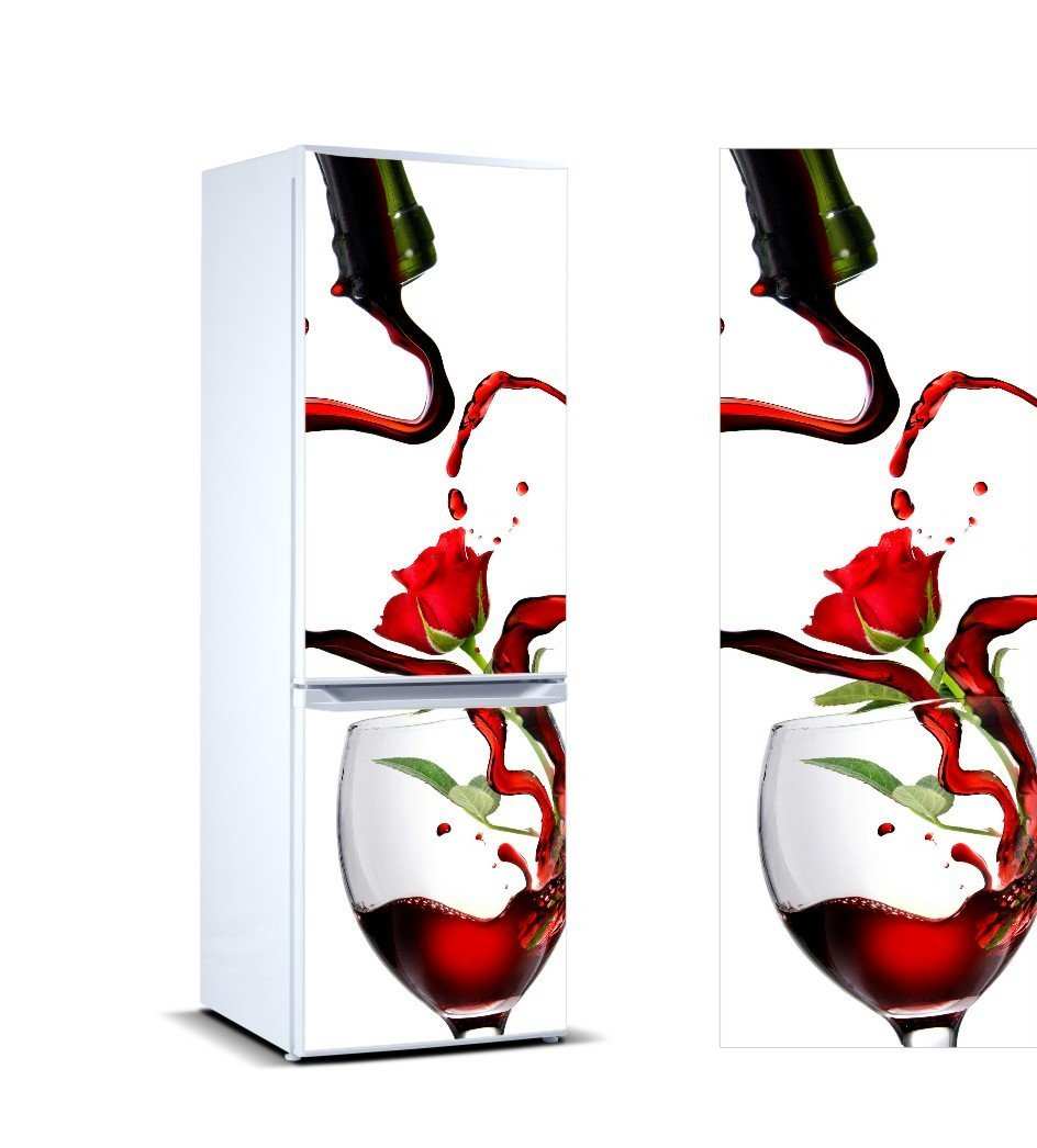 Vinilo Frigorífico Copa y Rosa | Carteles XXL - Impresión carteleria publicitaria