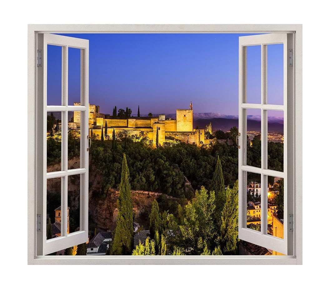 Vinilo Ventana Alhambra Granada | Carteles XXL - Impresión carteleria publicitaria