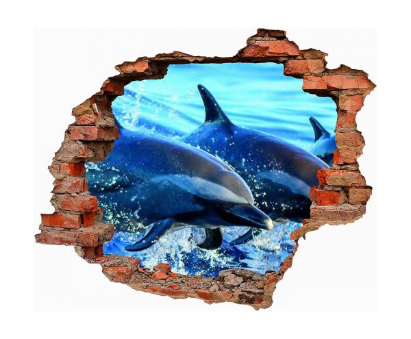 Vinilo 3D Delfines Oceánicos | Carteles XXL - Impresión carteleria publicitaria