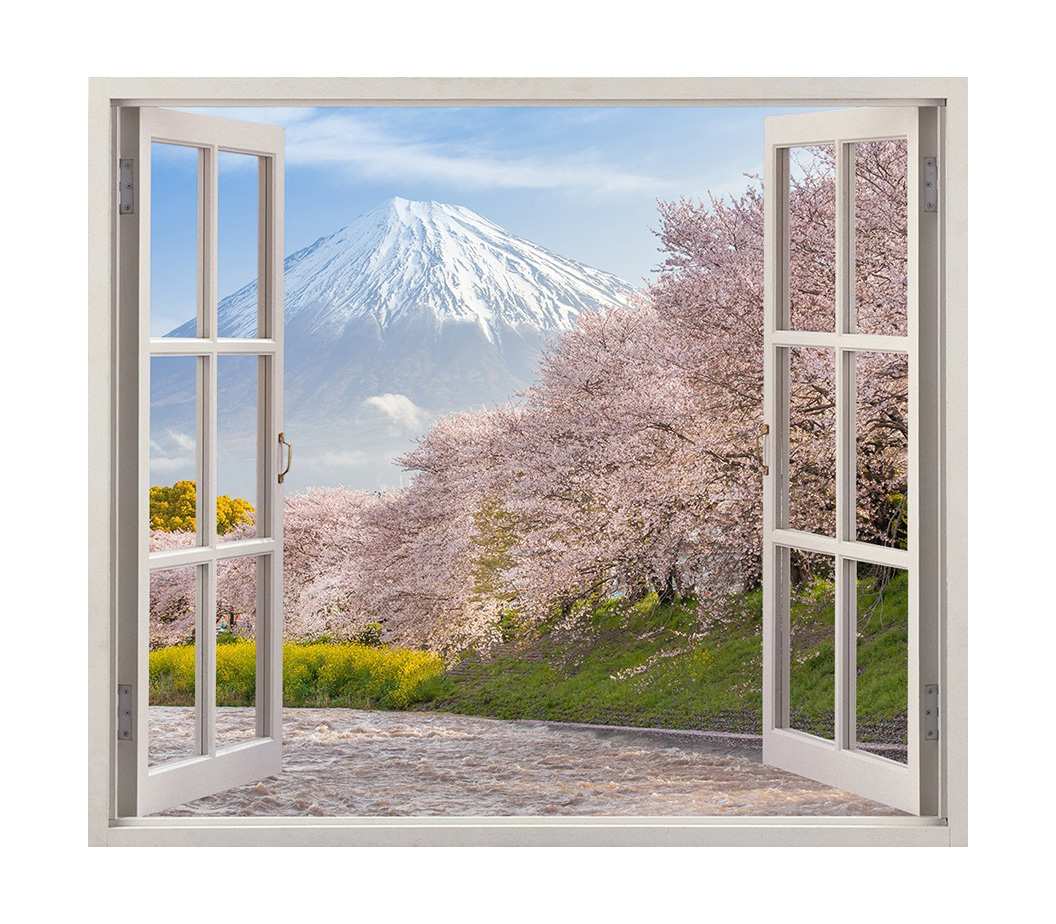 Vinilo Ventana Monte Fuji | Carteles XXL - Impresión carteleria publicitaria