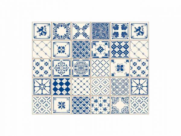 Alfombra PVC Azulejos Azules | Carteles XXL - Impresión carteleria publicitaria