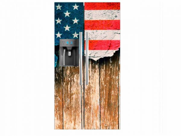 Vinilo Frigorífico Americano Bandera Estadounidense | Carteles XXL - Impresión carteleria publicitaria