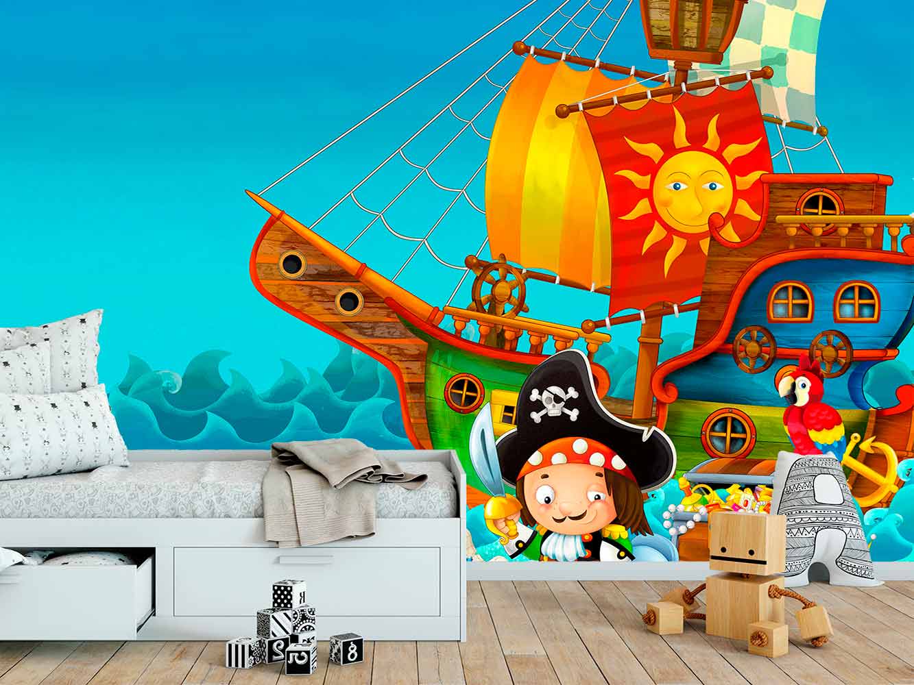 Fotomural Papel Pintado Barco Pirata Tesoro | Carteles XXL - Impresión carteleria publicitaria