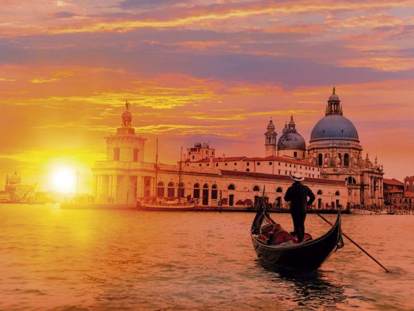 Vinilo Frigorífico Canal de Venecia al Atardecer | Carteles XXL - Impresión carteleria publicitaria
