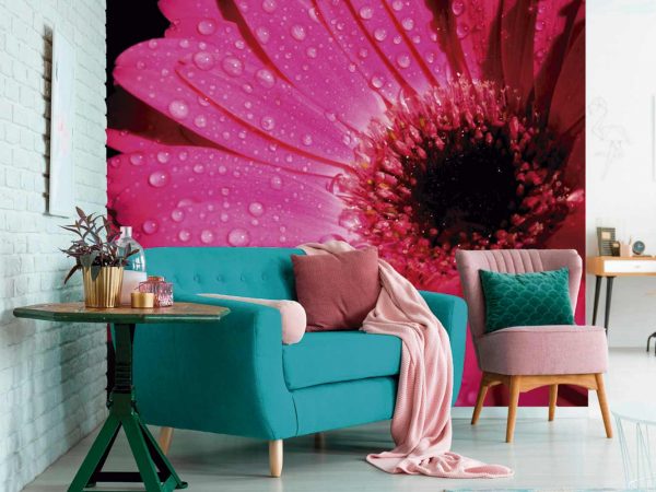 Fotomural Vinilo Floral Frescor Rosa | Carteles XXL - Impresión carteleria publicitaria