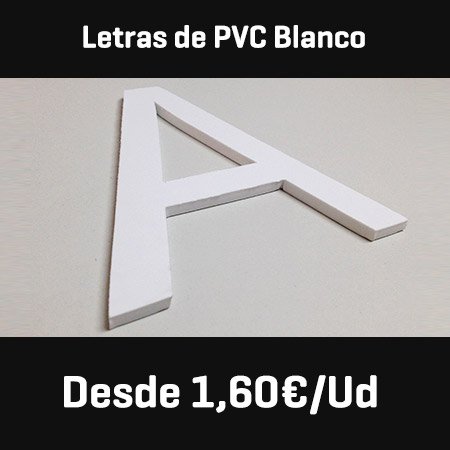 Letras de PVC blanco | Carteles XXL - Impresión carteleria publicitaria