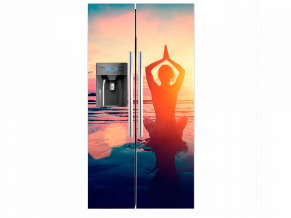 Vinilo Frigorífico Meditación Playa | Carteles XXL - Impresión carteleria publicitaria