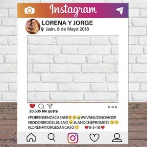 Marco Instagram Personalizado para photocall en bodas, comuniones y eventos