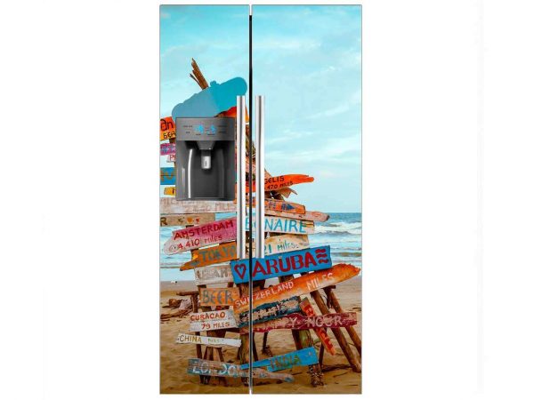 Vinilo Frigorífico Señales Playa | Carteles XXL - Impresión carteleria publicitaria
