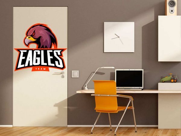 Vinilo Decorativo Puerta Eagles Team | Carteles XXL - Impresión carteleria publicitaria