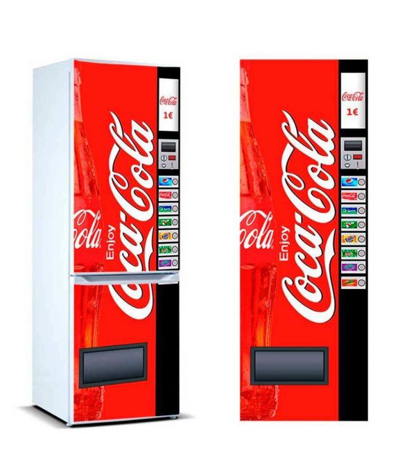 Vinilo Frigorífico Máquina Expendedora Refrescos Cola | Carteles XXL - Impresión carteleria publicitaria