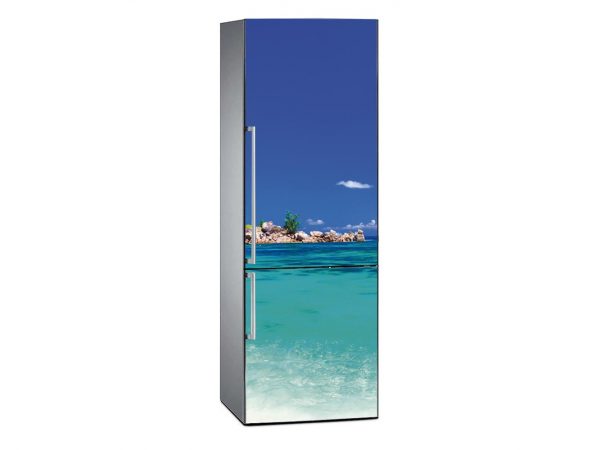 Vinilo Frigorífico Playa Tropical Cristalina | Carteles XXL - Impresión carteleria publicitaria