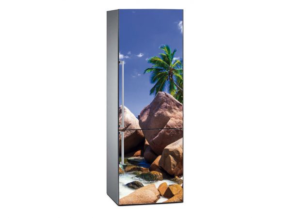 Vinilo Frigorífico Playa Tropical Cristalina 2 | Carteles XXL - Impresión carteleria publicitaria