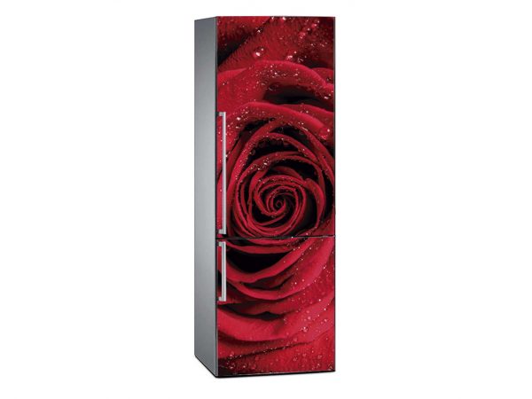 Vinilo Frigorífico Rosa Roja Áurea | Carteles XXL - Impresión carteleria publicitaria