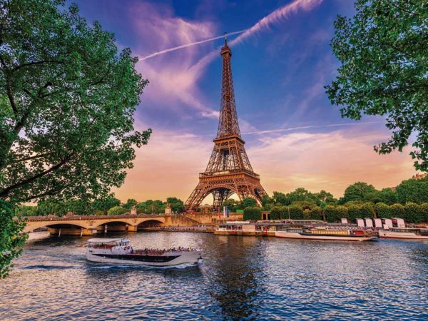 Vinilo Frigorífico Torre Eiffel Anochecer | Carteles XXL - Impresión carteleria publicitaria