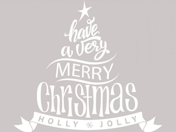 Vinilo Navidad Árbol Holly Jolly | Carteles XXL - Impresión carteleria publicitaria