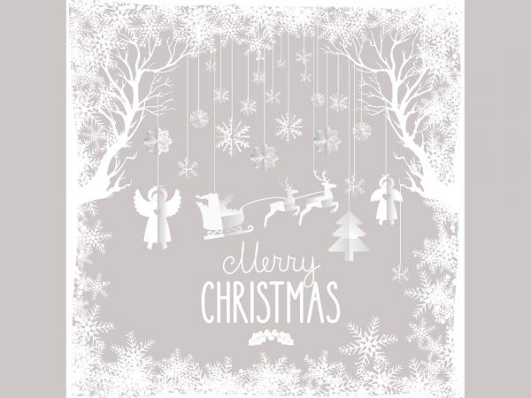 Vinilo Navidad Copos de Nieve Merry Christmas | Carteles XXL - Impresión carteleria publicitaria