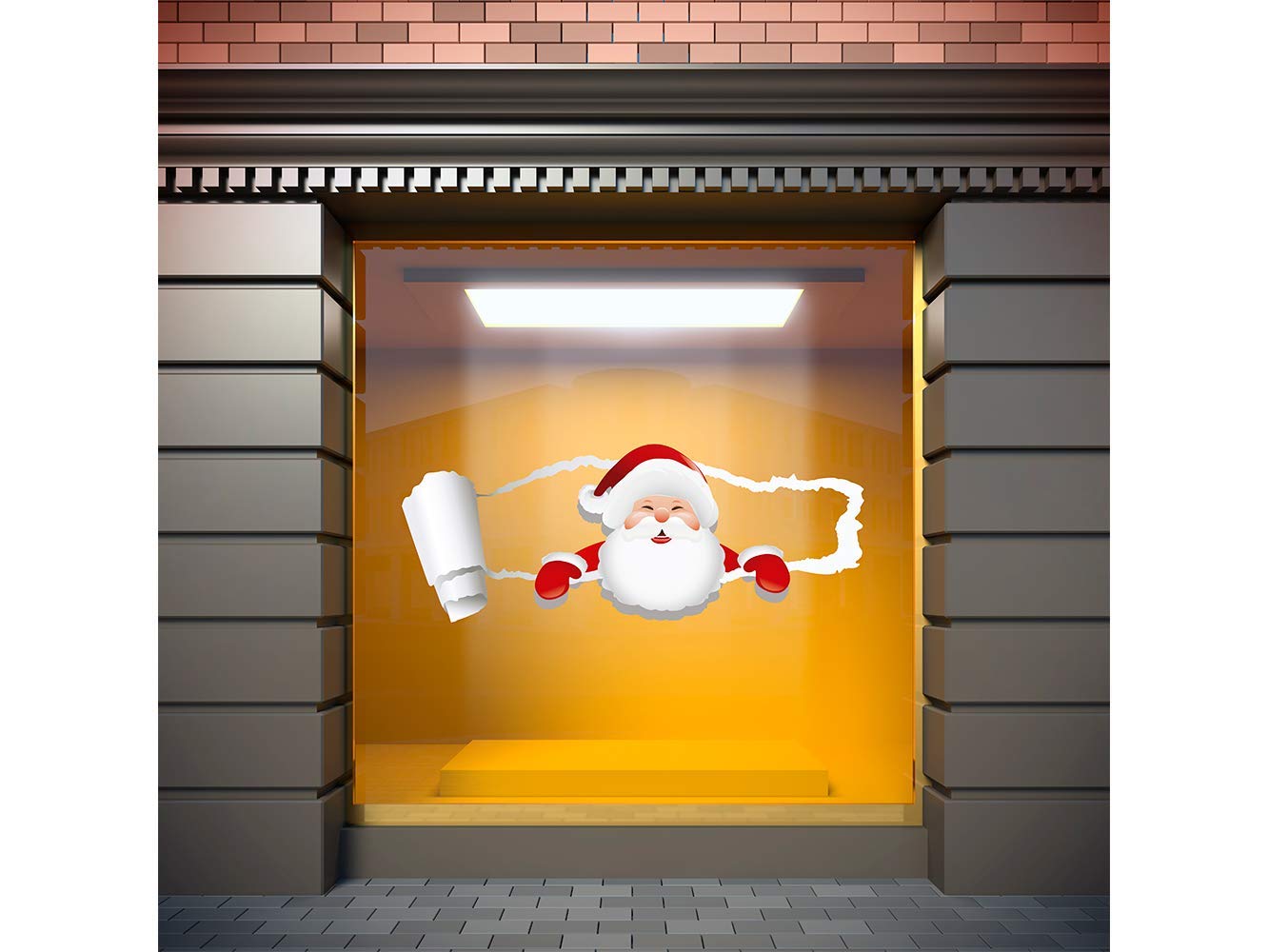 Vinilo Navidad Papá Noel Grieta | Carteles XXL - Impresión carteleria publicitaria