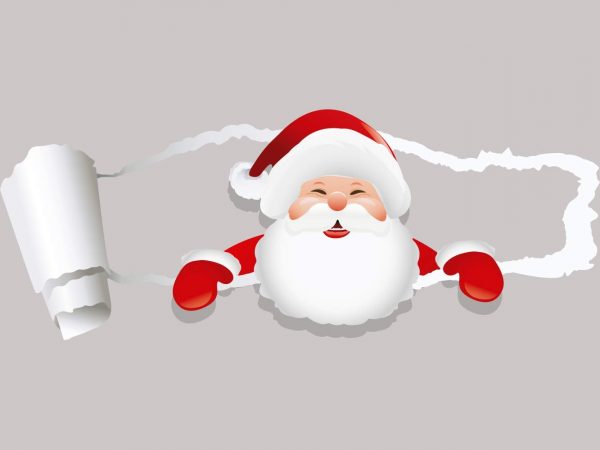 Vinilo Navidad Papá Noel Grieta | Carteles XXL - Impresión carteleria publicitaria